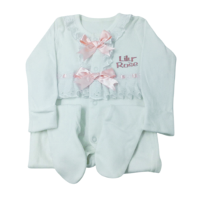 Moongemz Baby Personalised Baby gifts frilly sleepsuit