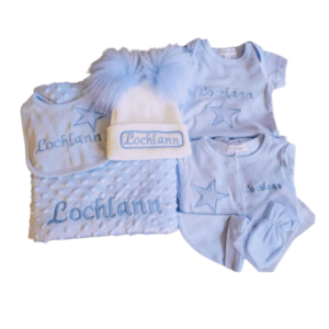 Moongemz Baby Paisley 7 piece hospital gift set